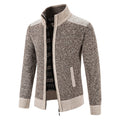 Men's Patchwork Knit Cardigan for Warm Autumn and Winter Style