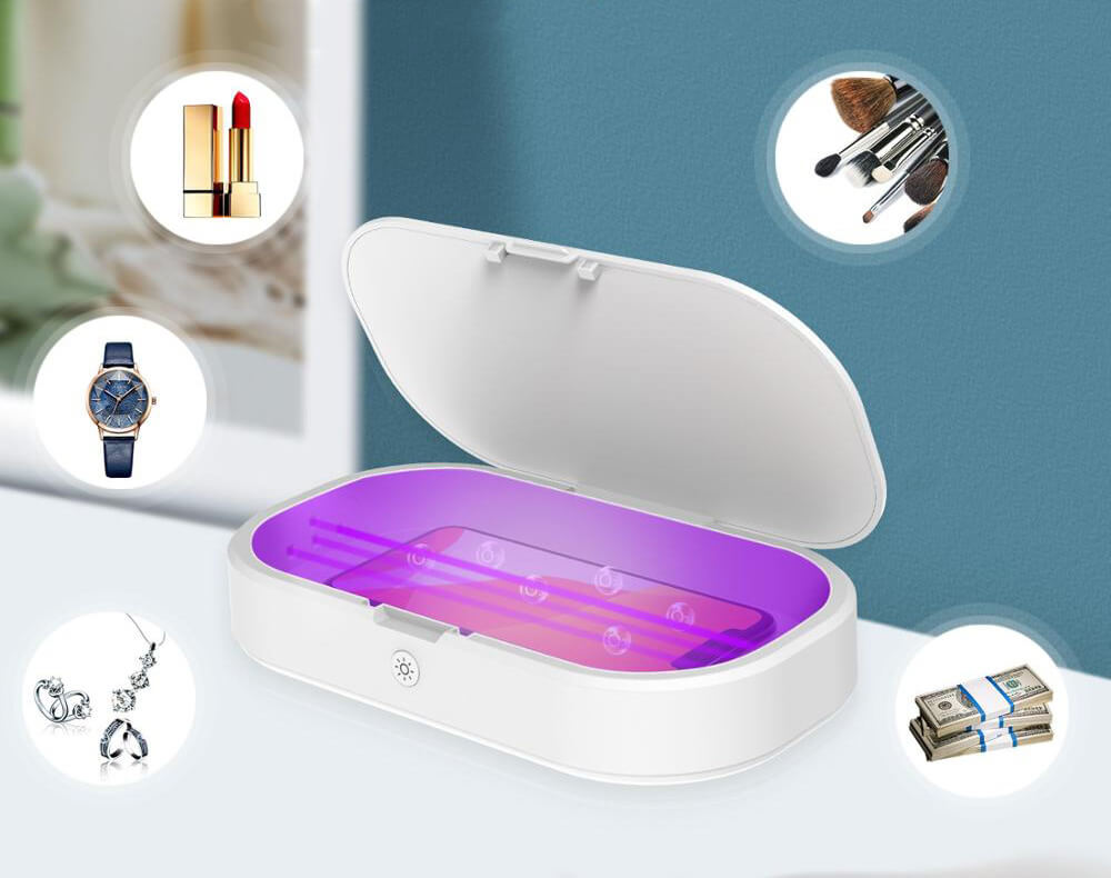 Multifunctional UV Sterilizer with Wireless Charger for Electronics