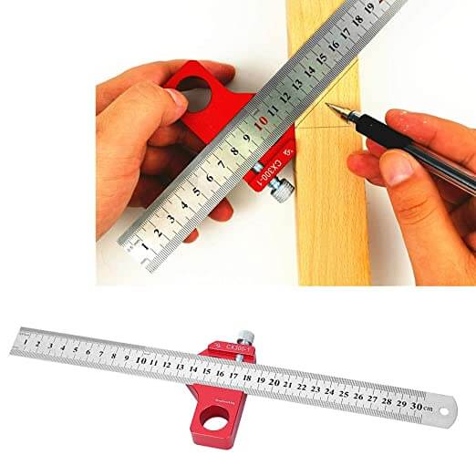 Adjustable Woodworking Ruler for Precision Marking