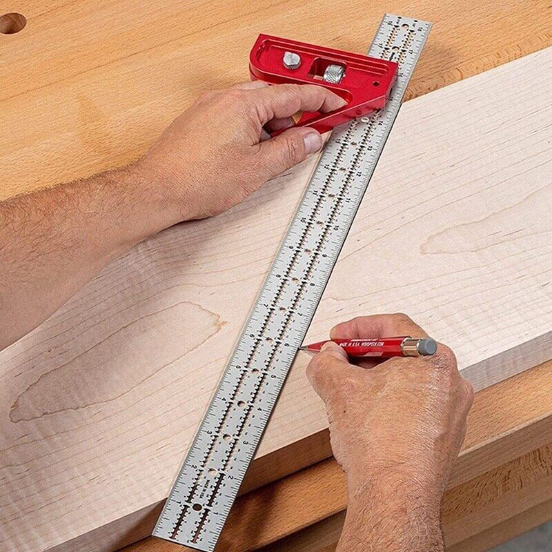 Adjustable Woodworking Ruler for Precision Marking