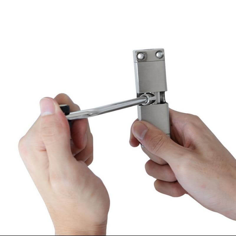 Adjustable Automatic Door Hinge in Stainless Steel