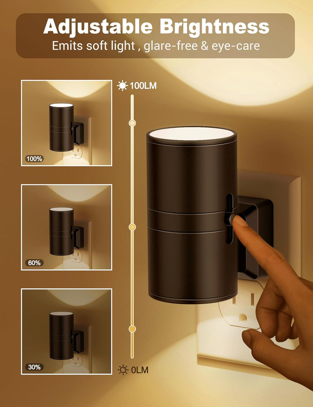 Adjustable LED Night Light with Dusk Sensor