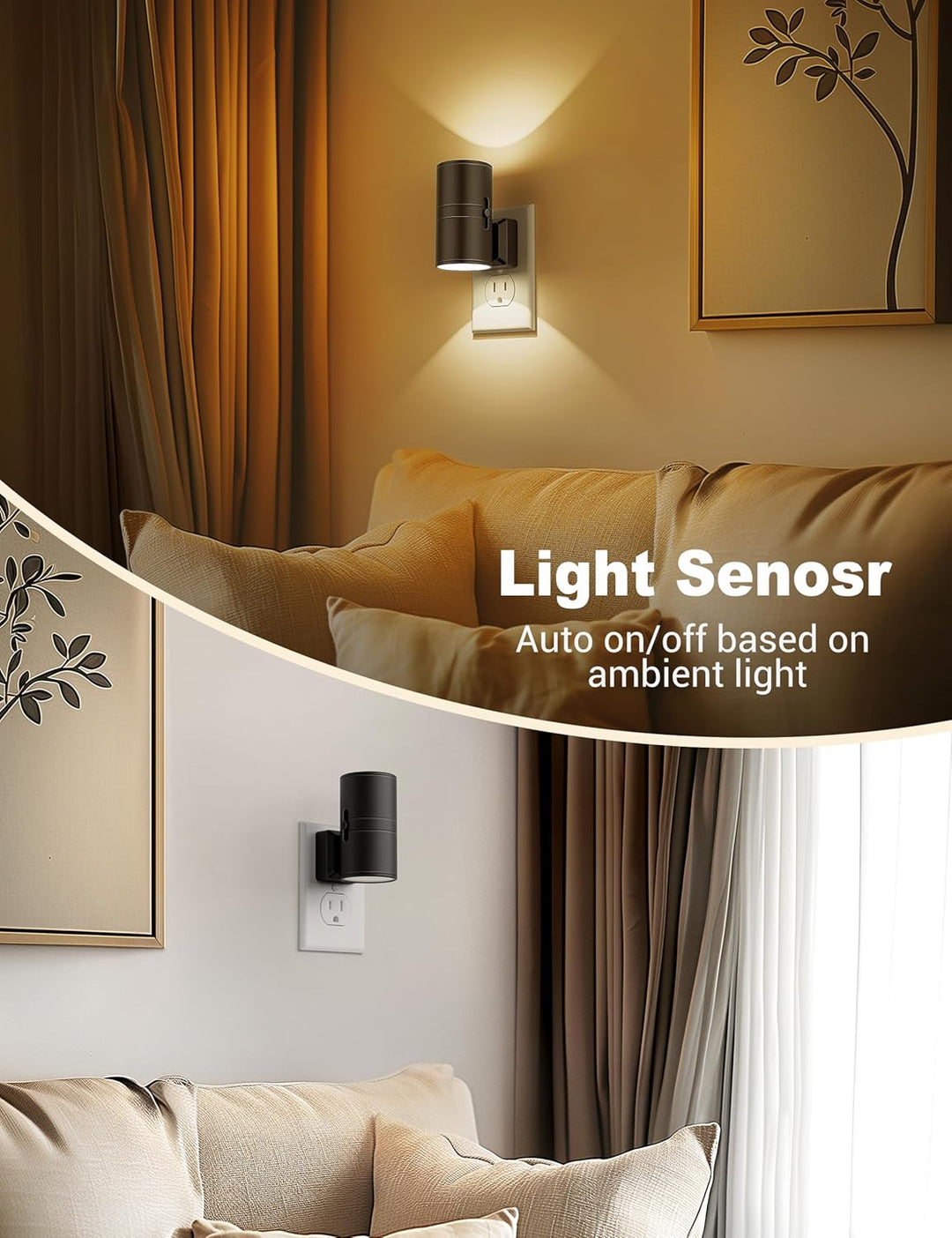 Adjustable LED Night Light with Dusk Sensor