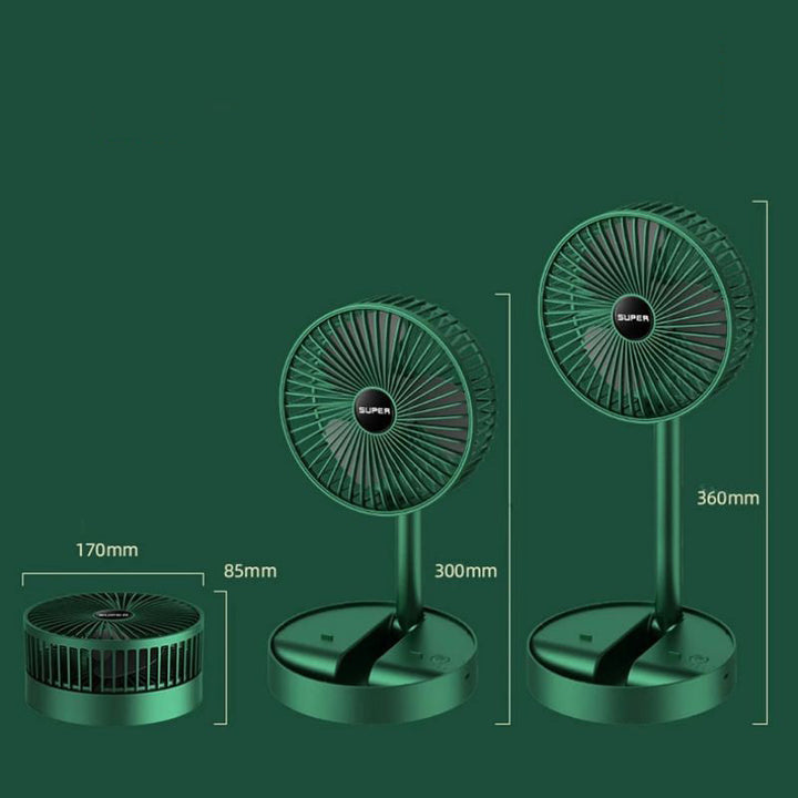 Portable Rechargeable Vifte with 3 Hastigheter – Perfect for Cooling