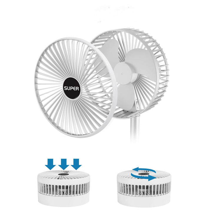 Portable Rechargeable Vifte with 3 Hastigheter – Perfect for Cooling