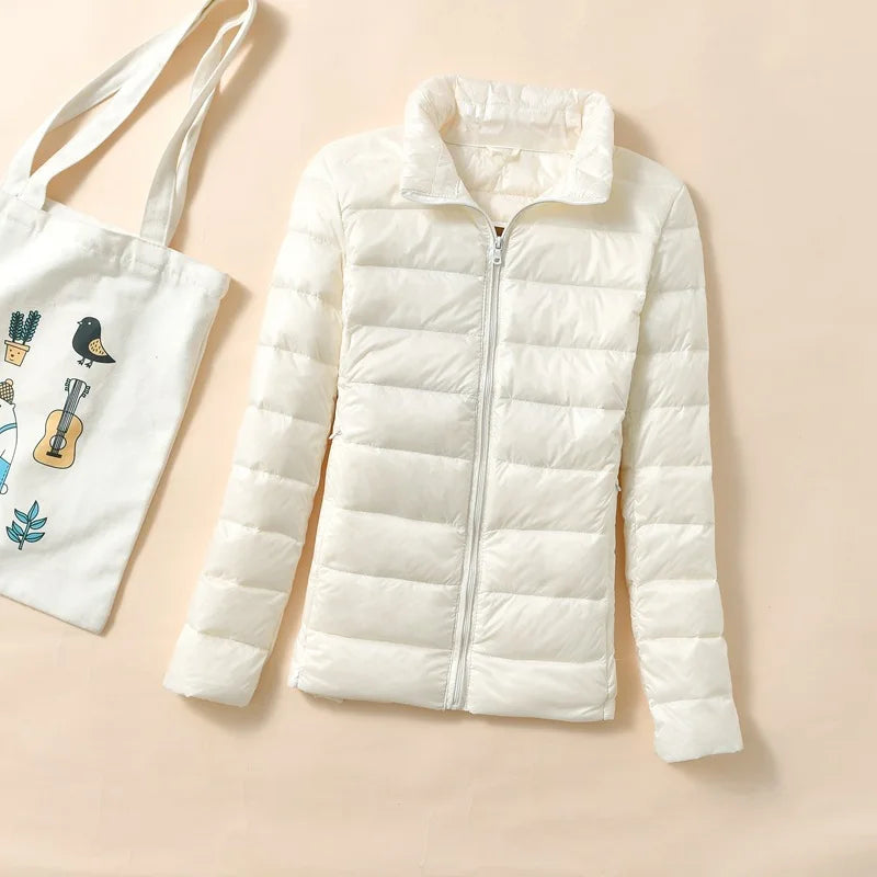 Women Short Quilted Dunjakke – Warm &amp; Stylish Parkas