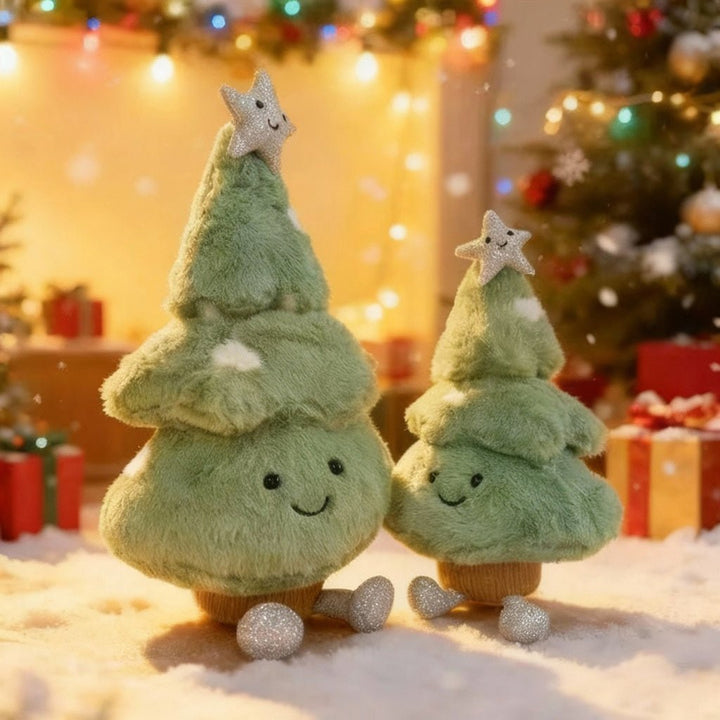 Unisex Plush Christmas Tree Figurine for Cozy Christmas Decorations