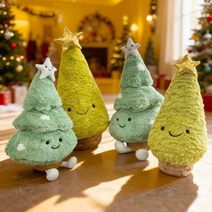 Unisex Plush Christmas Tree Figurine for Cozy Christmas Decorations