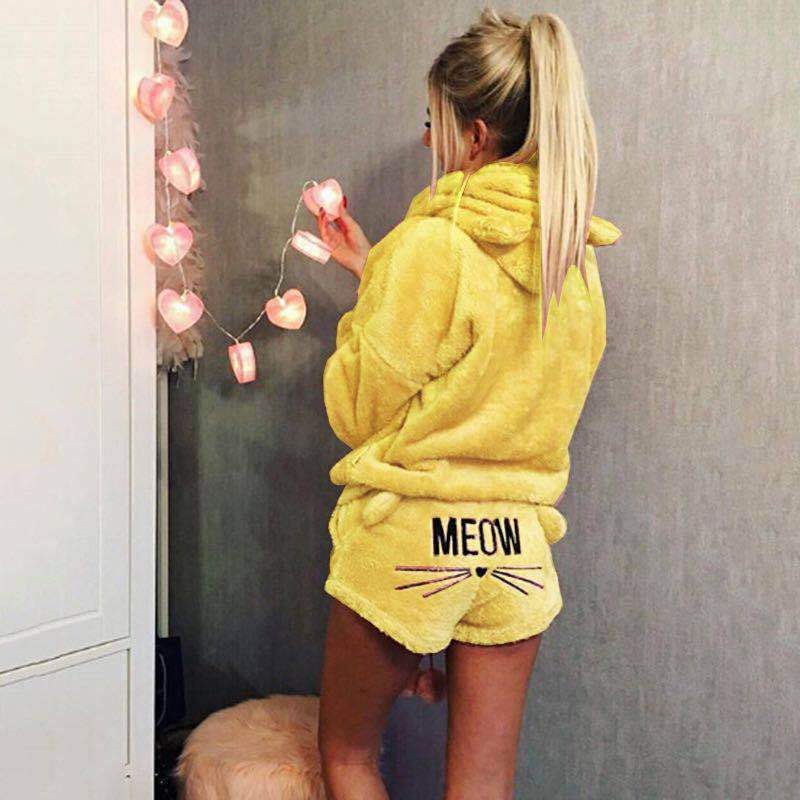 Cosy cat pyjama seen for women