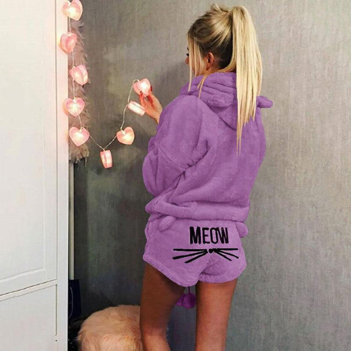Cosy cat pyjama seen for women