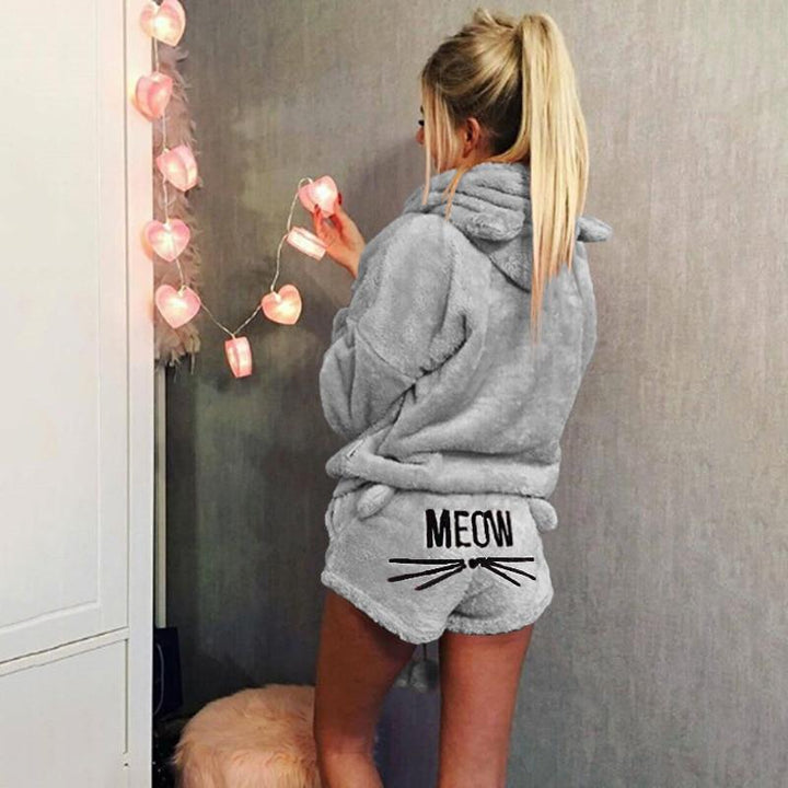 Cosy cat pyjama seen for women