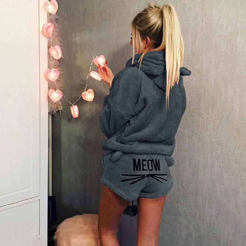 Cosy cat pyjama seen for women