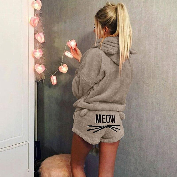 Cosy cat pyjama seen for women