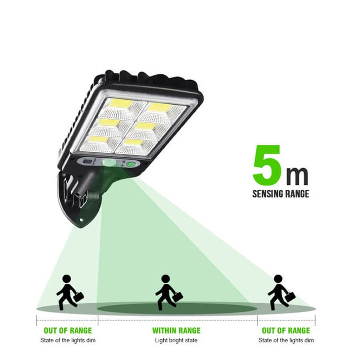 Powerful Waterproof Solflom Utelys with Bevegelsessensor for Outdoors Use