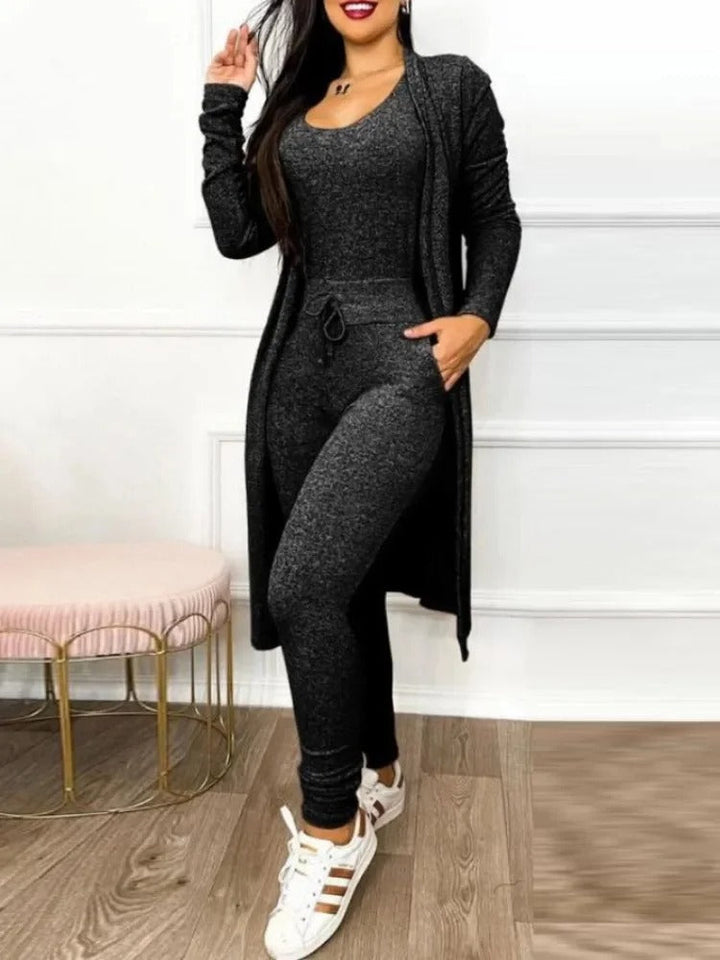 Women Laces Jumpsuit &amp; Kåpesett – Elegant Two-piece Outfit