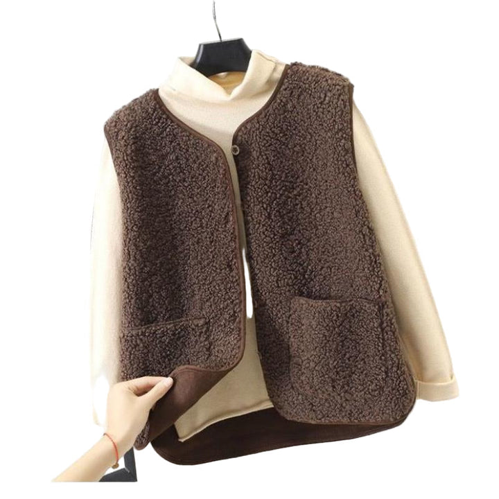 Women warm bundle warm waistcoat in soft fleece