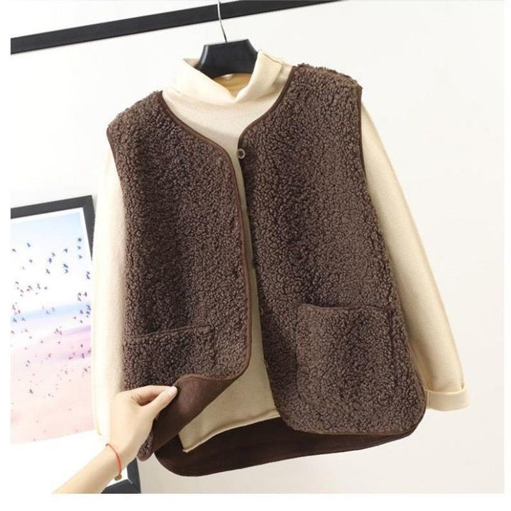 Women warm bundle warm waistcoat in soft fleece