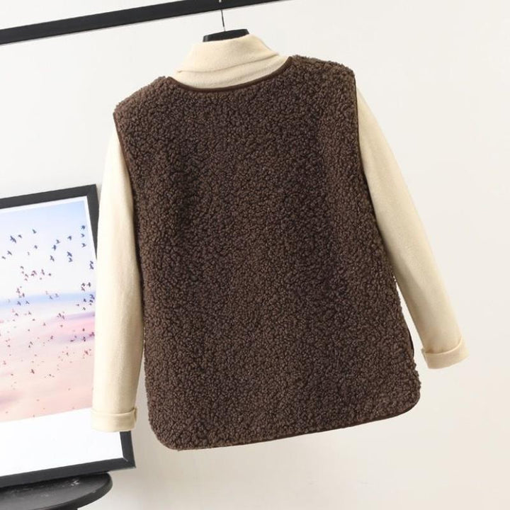 Women warm bundle warm waistcoat in soft fleece