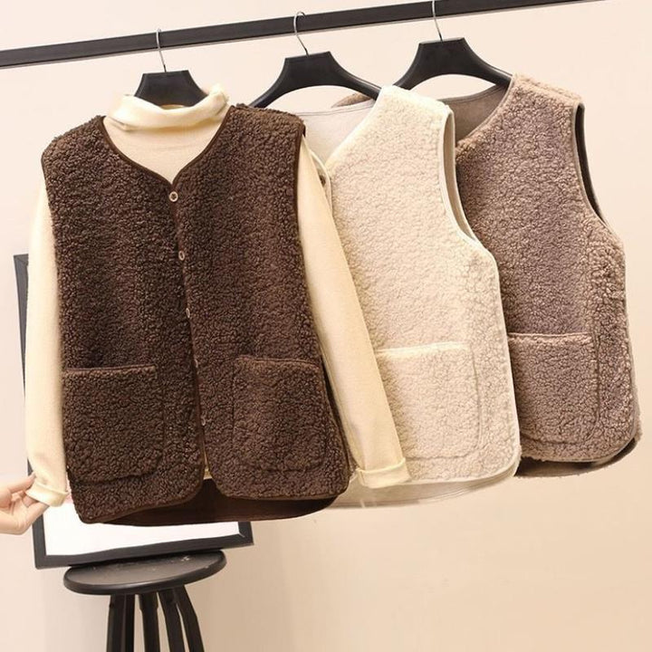 Women warm bundle warm waistcoat in soft fleece