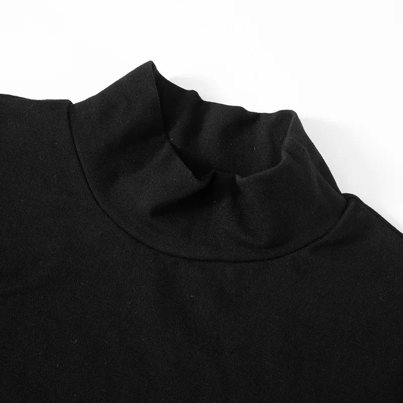 Women Patchwork Turtleneck Bodycon-dress