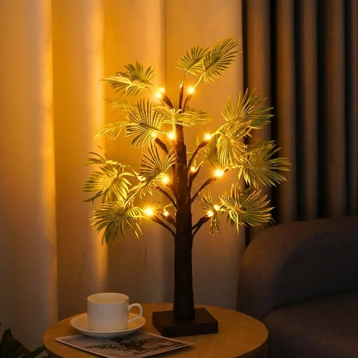LED-julelys with palmeblad - Special and elegant