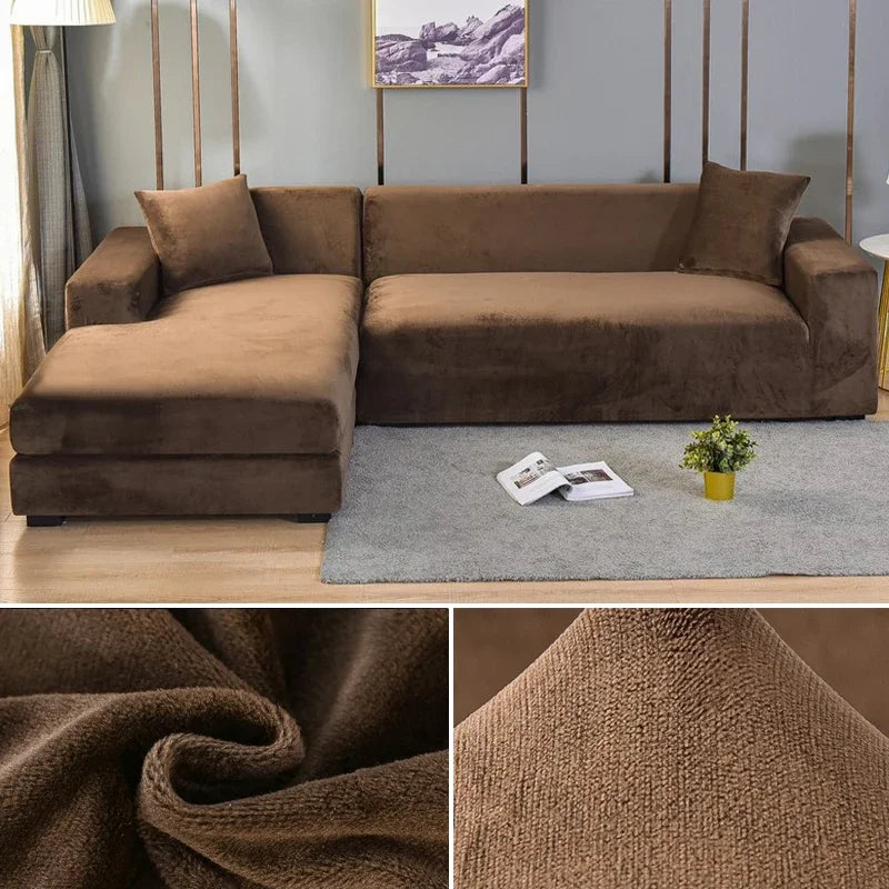 Luksuri pour couch feature in velvet for elegant protection