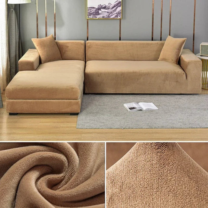 Luksuri pour couch feature in velvet for elegant protection
