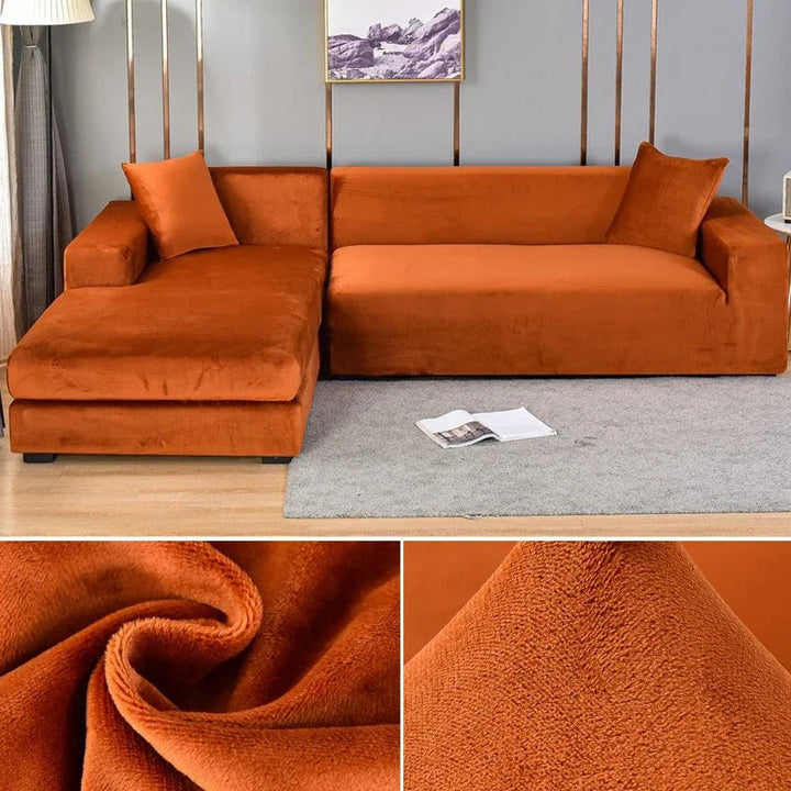 Luksuri pour couch feature in velvet for elegant protection