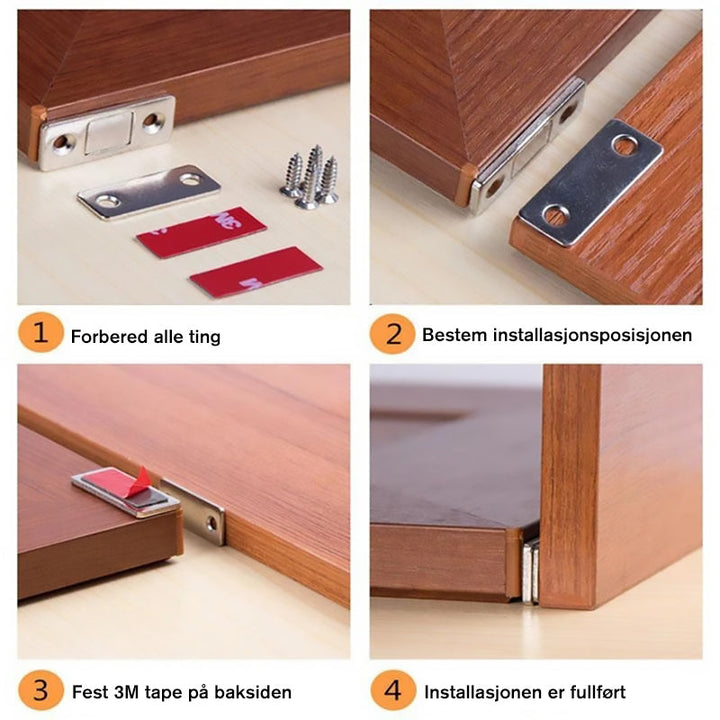 Magnetic Dörlukker - Strong and Hullfri Design - Simple Installation