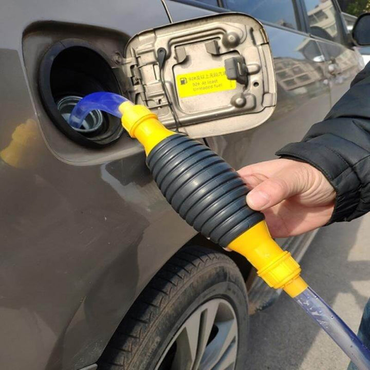 Manual fuel pump for quick stuffing and overf salmon trout
