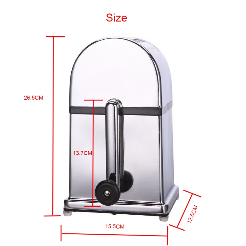 Manual isknu notice in rust free steel for perfect drikker