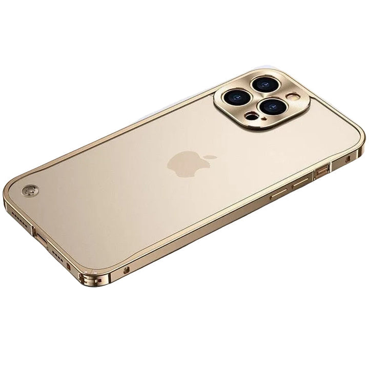 Minimalist aluminum frame for iPhone with shock protection