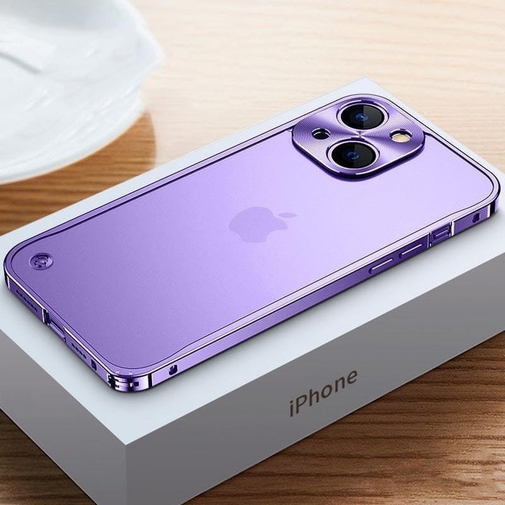 Minimalist aluminum frame for iPhone with shock protection