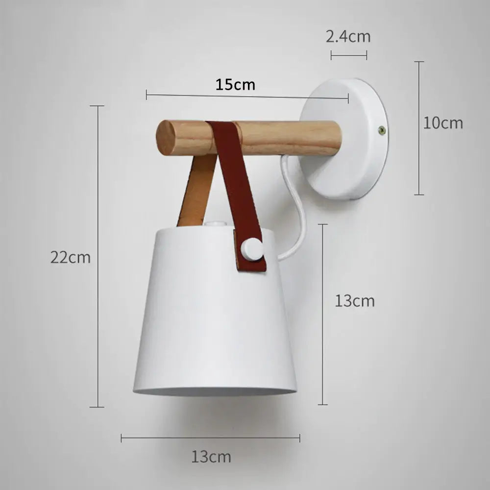 Nordic wall light in wood for living room