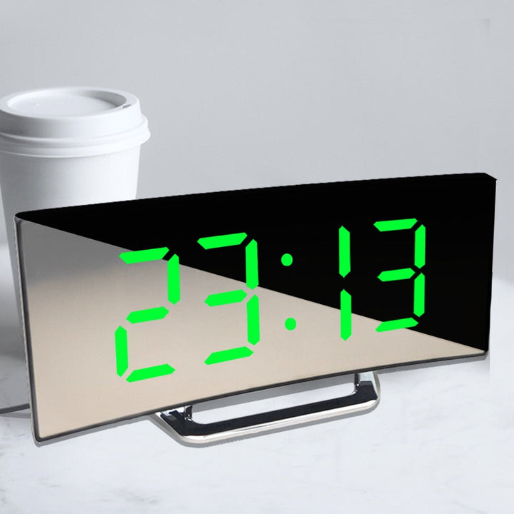 Clean suffered vekker clock with mirror screen and temperature viewing