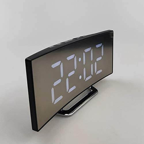 Clean suffered vekker clock with mirror screen and temperature viewing