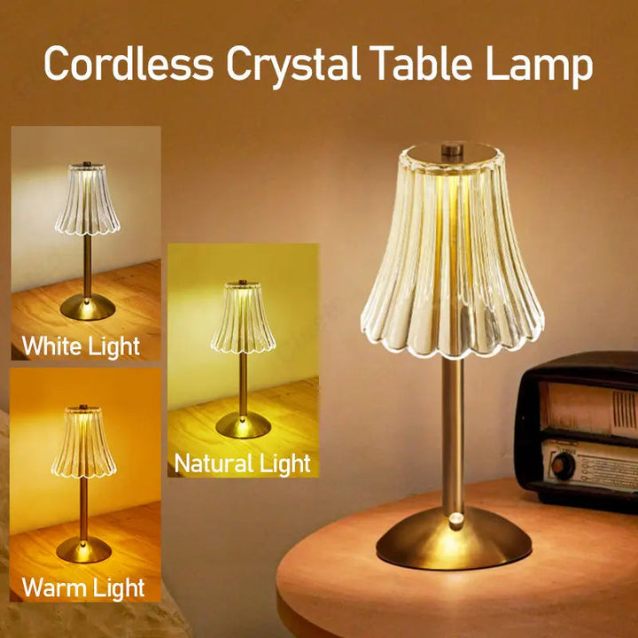 Rechargeable Dimmable Table Lamp for Bedroom and Living Room – Modern Design
