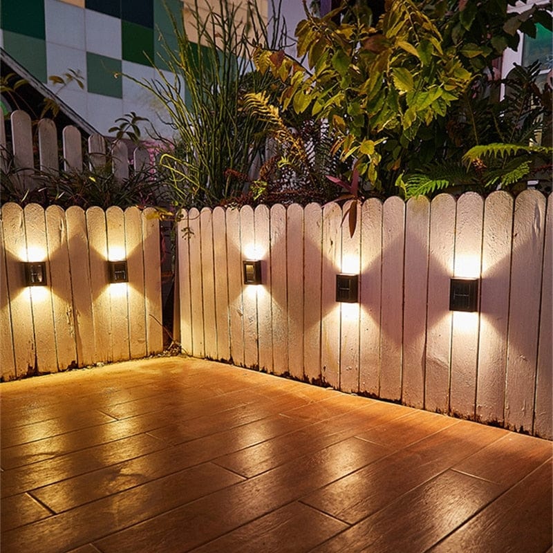 Modern Solar Powered Terrace Wall Lamp for Simple &amp; Atmospheric Outdoor Lighting