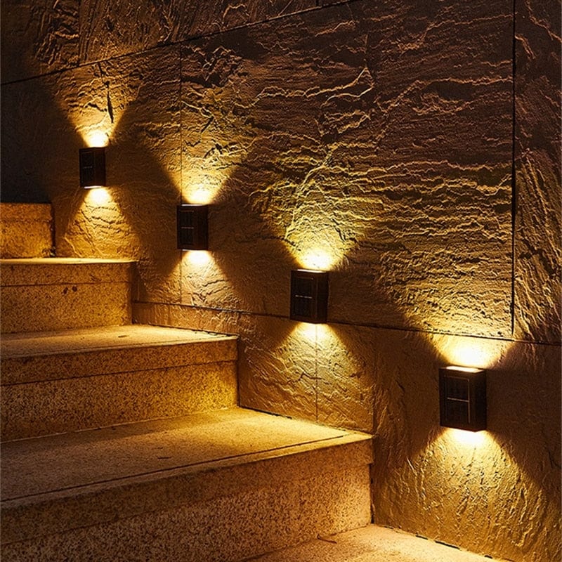 Modern Solar Powered Terrace Wall Lamp for Simple &amp; Atmospheric Outdoor Lighting