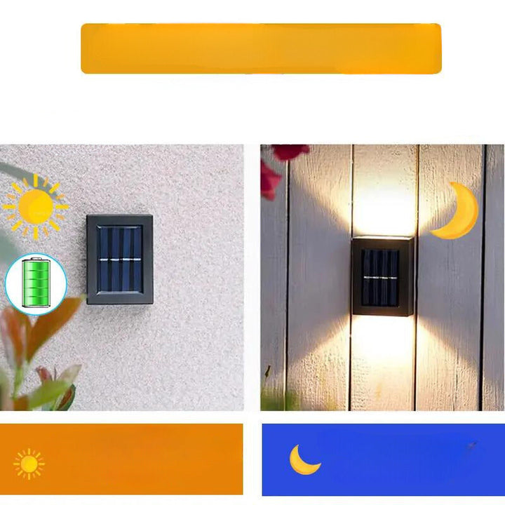Modern Solar Powered Terrace Wall Lamp for Simple &amp; Atmospheric Outdoor Lighting