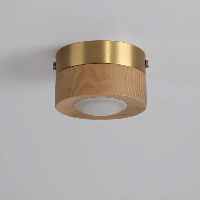 Ceiling Lamp with Warm LED &amp; Elegant Walnut Look