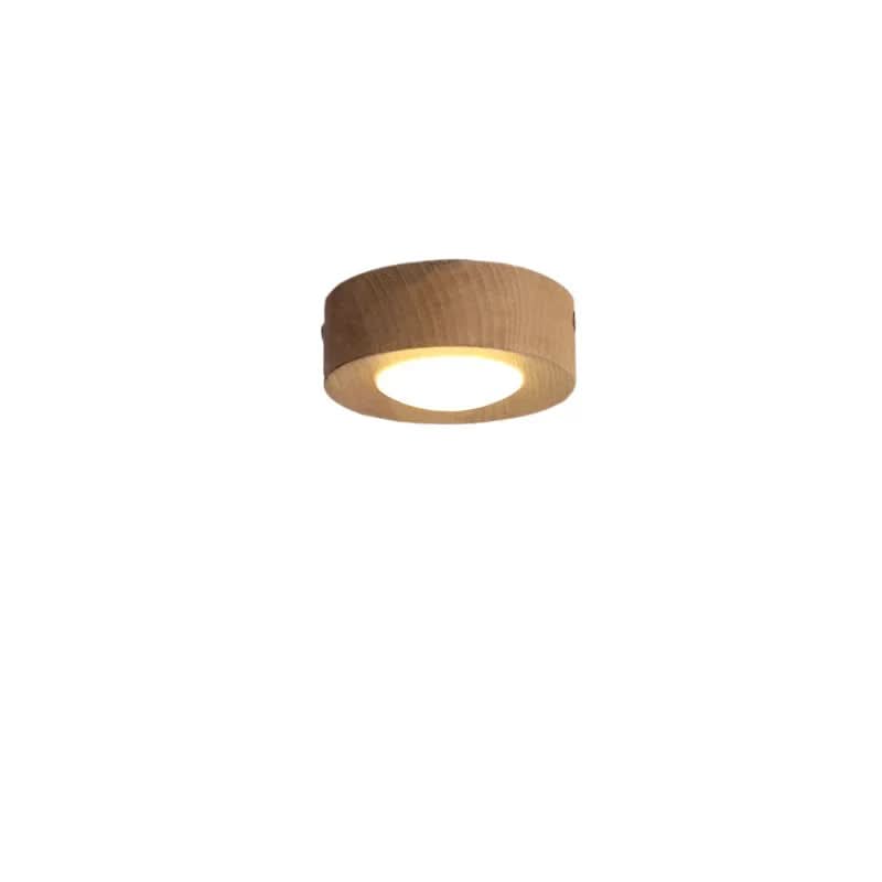 Ceiling Lamp with Warm LED &amp; Elegant Walnut Look