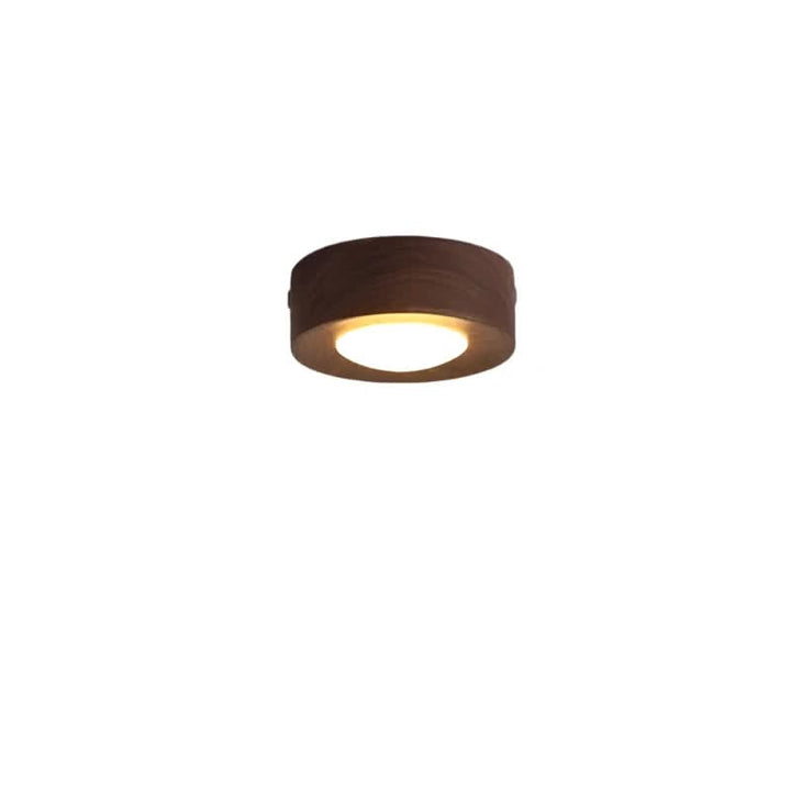 Ceiling Lamp with Warm LED &amp; Elegant Walnut Look