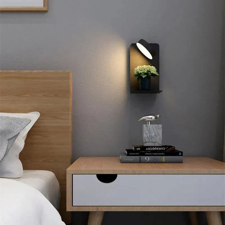 Wall Lamp with Rotatable Head and USB Charger – Perfect Reading Light