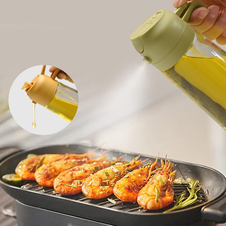 2 in 1 Oljespröyte and Dispenser – Glass | Multifunctional Kitchen tool