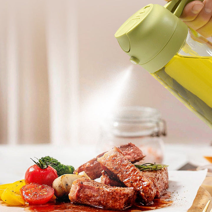 2 in 1 Oljespröyte and Dispenser – Glass | Multifunctional Kitchen tool