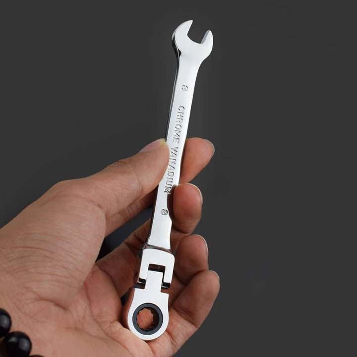 Multifunctional Ratchet Wrench with Flexible Head