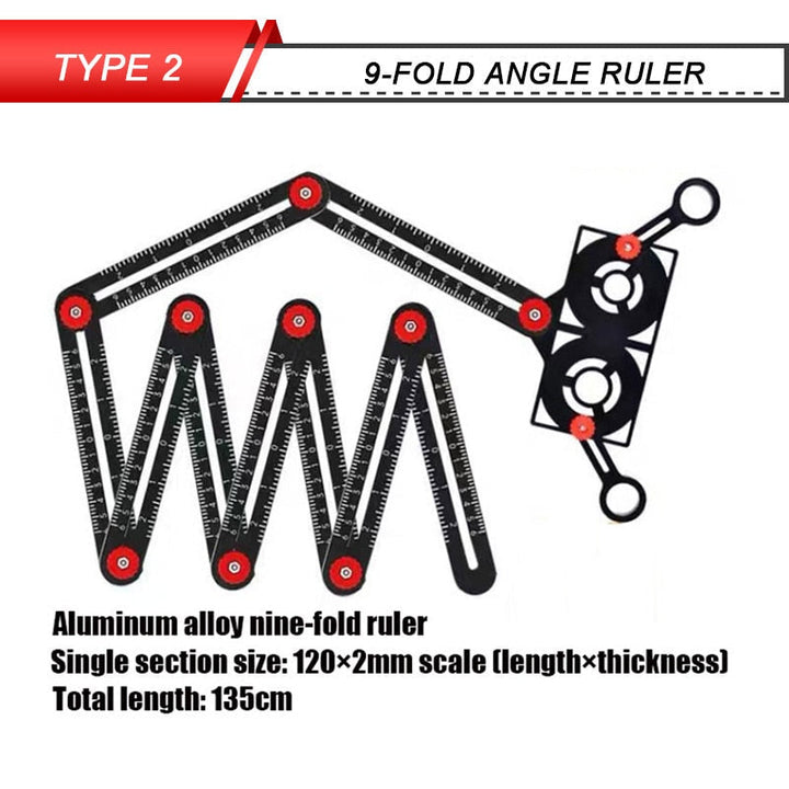 Tools: Multifunksjonell Vinkellinjal in Metal for Precision