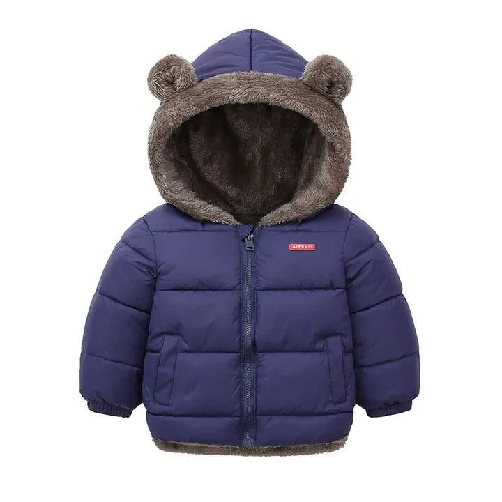 Soft kasjmir blend hood jacket for children