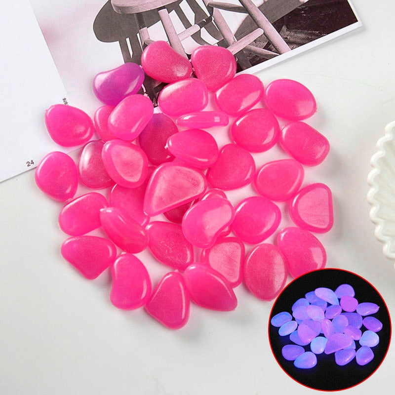 Luminous Garden Stones in Different Colors